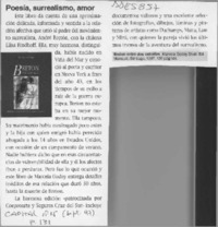 Poesía, surrealismo, amor  [artículo].