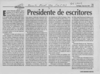 Presidente de escritores  [artículo] Luis Merino Reyes.