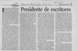 Presidente de escritores  [artículo] Luis Merino Reyes.