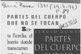 Partes del cuerpo que no se tocan