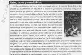 Urbe, fauna y sensibilidad  [artículo] P. D.