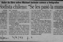 Periodista chileno, "Se les pasó la mano"  [artículo] F. D. R.