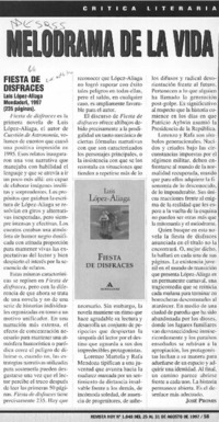 Melodrama de la vida  [artículo] José Promis.