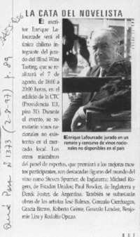 La Cata del novelista  [artículo].