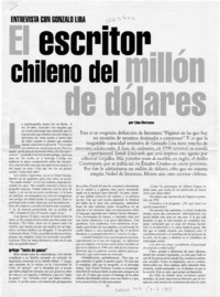 El escritor chileno del millón de dólares  [artículo] Lina Meruane.
