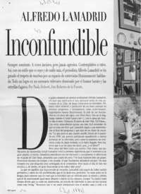 Alfredo Lamadrid inconfundible  [artículo] Pedro Doberti.