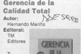 Gerencia de la calidad total  [artículo].