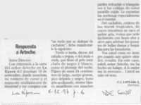 Respuesta a Arteche  [artículo] C. I. 3.873.546-2.