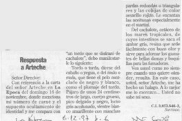 Respuesta a Arteche  [artículo] C. I. 3.873.546-2.