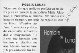 Poesía lunar  [artículo] Marisol Camiroaga M.
