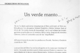 Un Verde manto --  [artículo].