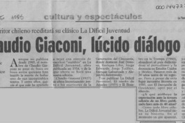 Claudio Giaconi, lúcido diálogo con un maldito  [artículo].
