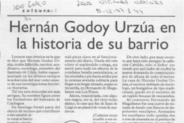 Hernán Godoy Urzúa en la historia de su barrio  [artículo] Filebo.