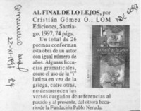 Al final de lo lejos  [artículo].