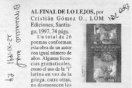 Al final de lo lejos  [artículo].