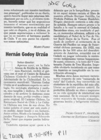 Hernán Godoy Urzúa  [artículo] Pedro Godoy P.
