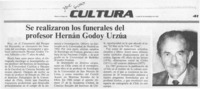 Se realizaron los funerales del profesor Hernán Godoy Urzúa  [artículo].