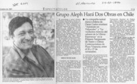 Grupo Aleph hará dos obras en Chile  [artículo].