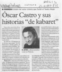 Oscar Castro y sus historias "de kabaret"  [artículo].