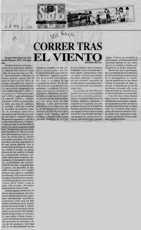 Correr tras el viento  [artículo] Ramiro Rivas.
