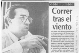 Correr tras el viento  [artículo] Hernán Soto.