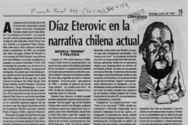 Díaz Eterovic en la narrativa chilena actual  [artículo] Poli Délano.