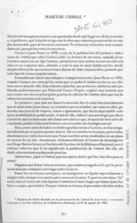 Habitar Umbral  [artículo].