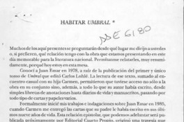 Habitar Umbral  [artículo].