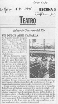 Un dulce aire canalla  [artículo] Eduardo Guerrero del Río.