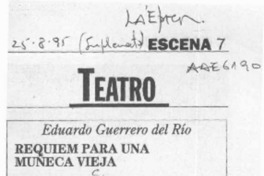 Réquiem para una muñeca vieja  [artículo] Eduardo Guerrero del Río.
