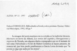 Dificultades a bordo y otros poemas  [artículo] Eduardo Barraza Jara.
