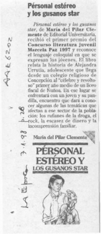 Pérsonal estéreo y los gusanos star  [artículo].