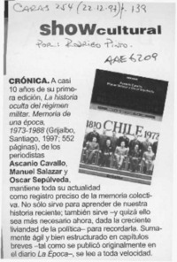 Crónica  [artículo] Rodrigo Pinto.