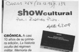 Crónica  [artículo] Rodrigo Pinto.