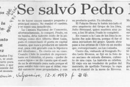 Se salvó Pedro Prado  [artículo].