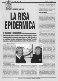 La risa epidérmica  [artículo] Roberto Merino.