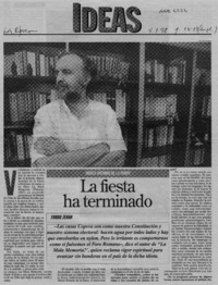 La fiesta ha terminado  [artículo] Faride Zerán.