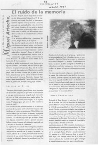 Miguel Arteche, el ruido de la memoria