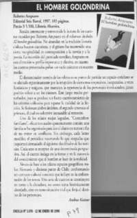 El hombre golondrina  [artículo] Andrea Kottow.