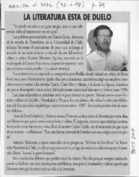 La Literatura está de duelo  [artículo].