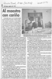 Al maestro con cariño  [artículo].