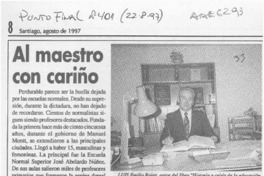 Al maestro con cariño  [artículo].