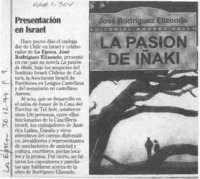 Presentación en Israel  [artículo].