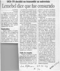 Lemebel dice que fue censurado  [artículo].