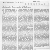 Animales literarios chilenos