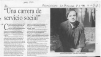Una carrera de servicio social  [artículo].