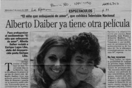 Alberto Daiber ya tiene otra película  [artículo] R. G.