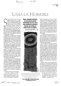 Lima la horrible  [artículo] Sergio Gómez.