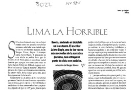 Lima la horrible  [artículo] Sergio Gómez.