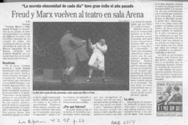 Freud y Marx vuelven al teatro en sala Arena  [artículo] C. R.